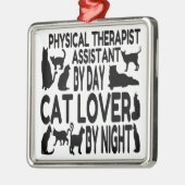 Fysieke Therapist Assistant houdt van katten Metalen Ornament (Links)