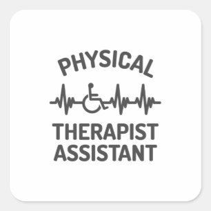 Fysieke Therapist Assistant, PTA Vierkante Sticker