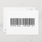 Fysieke Therapist Bar-code Briefkaart (Voorkant / Achterkant)