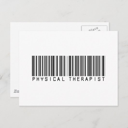 Fysieke Therapist Bar-code Briefkaart (Voorkant / Achterkant)