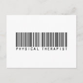 Fysieke Therapist Bar-code Briefkaart (Voorkant)