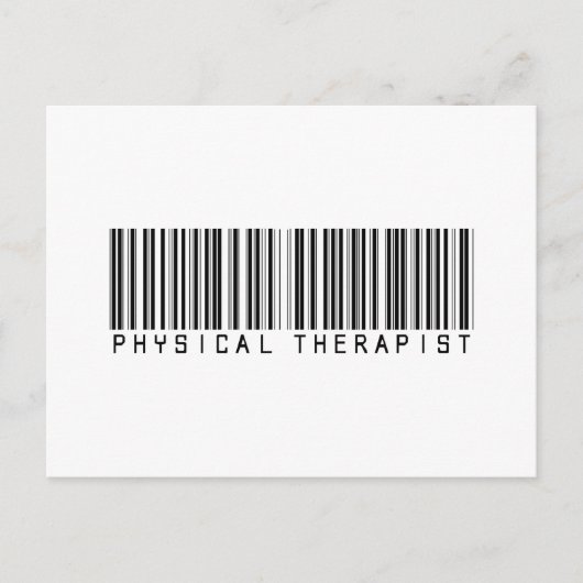Fysieke Therapist Bar-code Briefkaart (Voorkant)