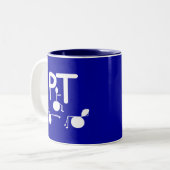 Fysieke therapist biedt unieke grafische mogelijkh tweekleurige koffiemok (Voorkant links)