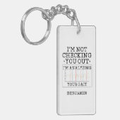 Fysieke Therapist controleert u niet op uw tas Sleutelhanger (Voorkant Links)