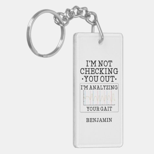 Fysieke Therapist controleert u niet op uw tas Sleutelhanger (Voorkant Links)