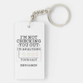 Fysieke Therapist controleert u niet op uw tas Sleutelhanger (achterkant)