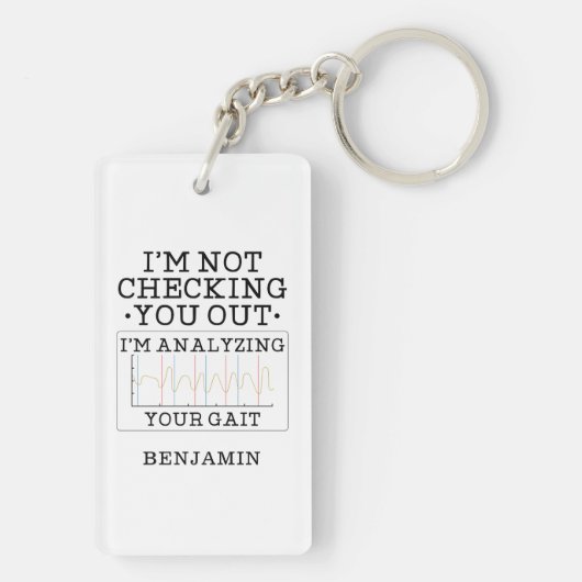 Fysieke Therapist controleert u niet op uw tas Sleutelhanger (achterkant)