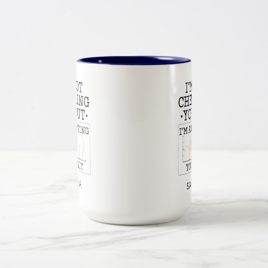 Fysieke Therapist controleert u niet op uw tas Tweekleurige Koffiemok (Center)