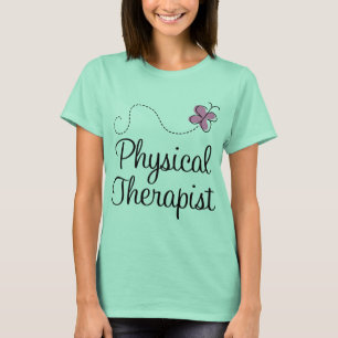 Fysieke therapist Cute Pink Butterfly T-shirt