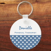 Fysieke therapist Cute Polka Dot Sleutelhanger Gif (Voorkant)