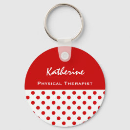 Fysieke therapist Cute Polka Dot Sleutelhanger Gif