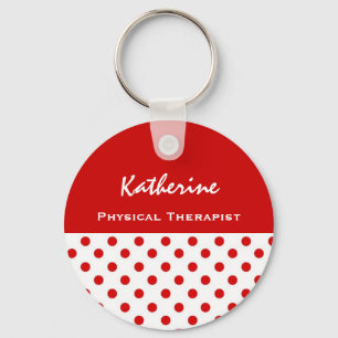 Fysieke therapist Cute Polka Dot Sleutelhanger Gif