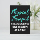 Fysieke therapist die één sessie verandert bedankkaart (Staand voorkant)