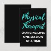 Fysieke therapist die één sessie verandert bedankkaart (Voorkant / Achterkant)