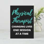 Fysieke therapist die één sessie verandert bedankkaart (Staand voorkant)