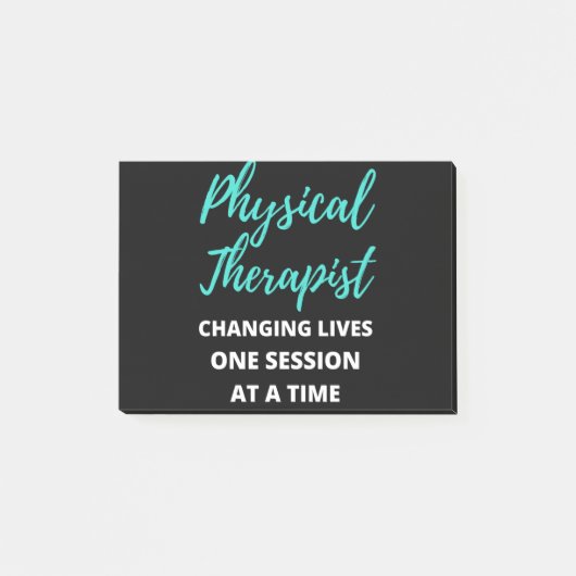 Fysieke therapist die één sessie verandert post-it® notes (Voorkant)