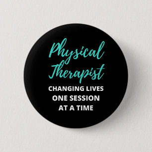 Fysieke therapist die één sessie verandert ronde button 5,7 cm
