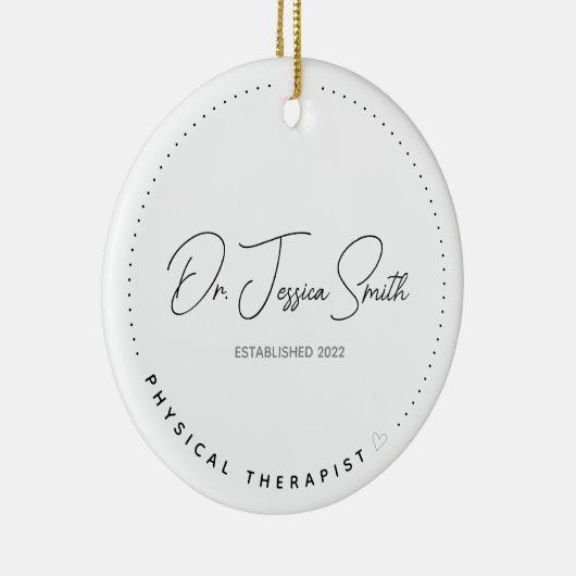 Fysieke Therapist DPT Afstuderen Kerstmis Keramisch Ornament (Rechts)
