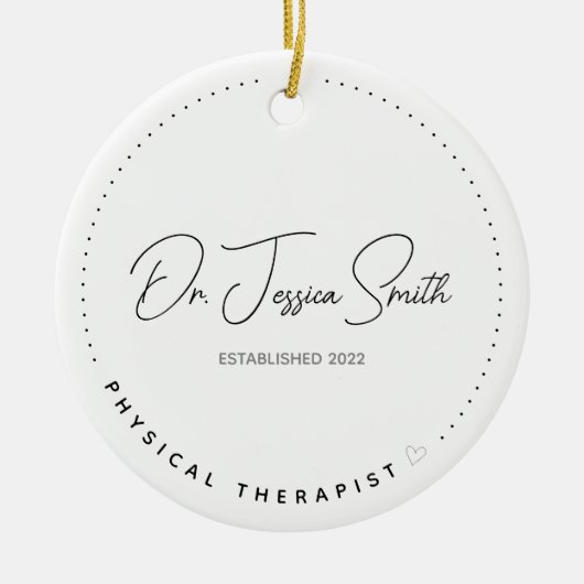 Fysieke Therapist DPT Afstuderen Kerstmis Keramisch Ornament (Voorkant)