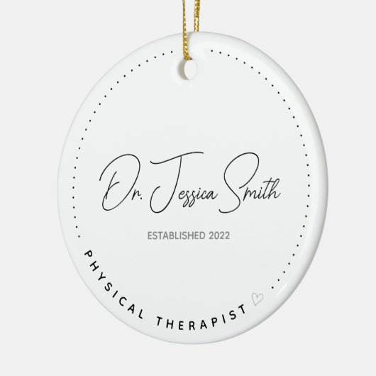 Fysieke Therapist DPT Afstuderen Kerstmis Keramisch Ornament (Links)