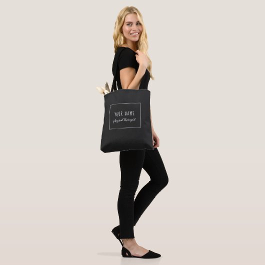 Fysieke therapist DPT Eenvoudige Zilver Grens Aang Tote Bag (Op model)