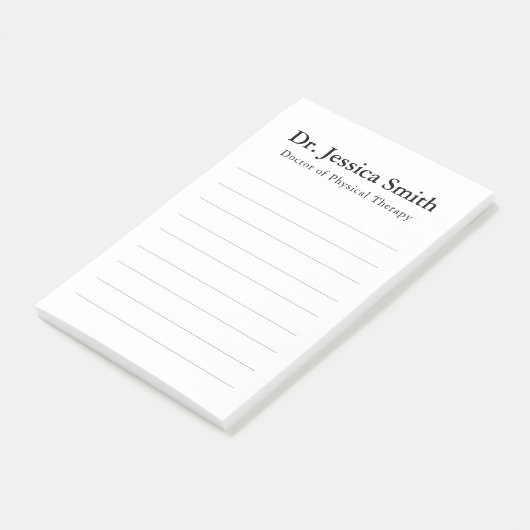 Fysieke Therapist DPT Gepersonaliseerd Eenvoudige  Post-it® Notes (Schuin)