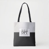 Fysieke therapist DPT Gepersonaliseerd Zilver en Z Tote Bag (Voorkant)