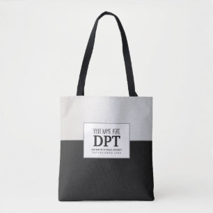 Fysieke therapist DPT Gepersonaliseerd Zilver en Z Tote Bag