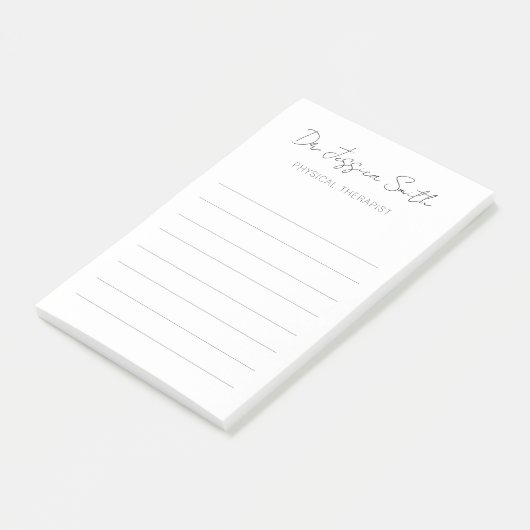 Fysieke therapist DPT Simple Calligraphy Post-it® Notes (Schuin)