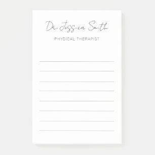 Fysieke therapist DPT Simple Calligraphy Post-it® Notes