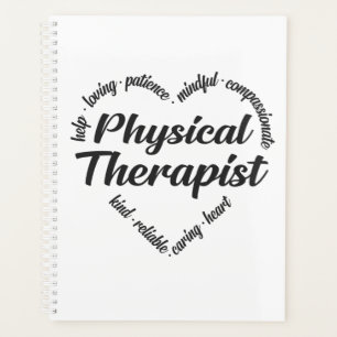 Fysieke therapist Heart Word Cloud Planner