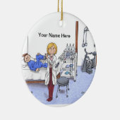 Fysieke Therapist, londe - Gepersonaliseerde Carto Keramisch Ornament (Rechts)