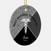 Fysieke Therapist Medical Silver Persoonlijk Keramisch Ornament (Rechts)