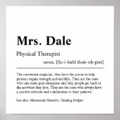 Fysieke Therapist Persoonlijke Gift Poster (Voorkant)