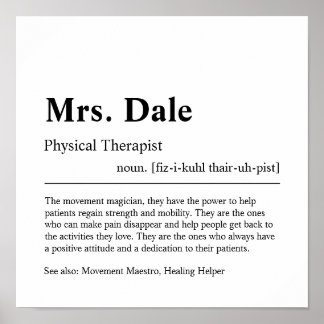 Fysieke Therapist Persoonlijke Gift Poster