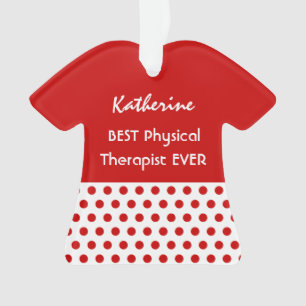 FYSIEKE THERAPIST Professie RED Polka Dots A10 Ornament