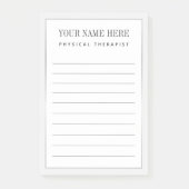 Fysieke Therapist Silver Border Post-it Notes (Voorkant)