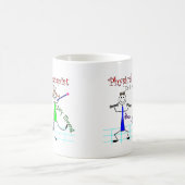 Fysieke Therapist Stick Mensen "Blijf bewegen" Koffiemok (Center)