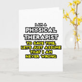 Fysieke Therapist...veronderstel dat ik nooit verk Kaart (Gele Bloem)