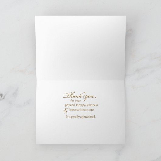 Fysieke Therapisten Dank u voor Kerstmis Kaart (Binnen)