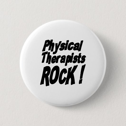 Fysieke Therapisten Rock! Knoop Ronde Button 5,7 Cm (Voorkant)