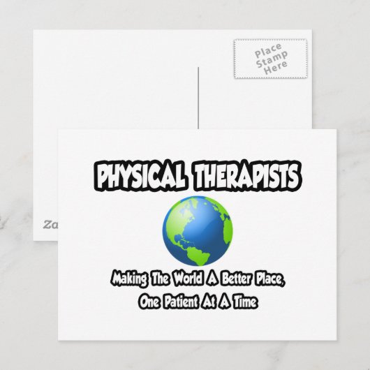 Fysieke Therapisten...Werken op een betere plek Briefkaart (Voorkant / Achterkant)