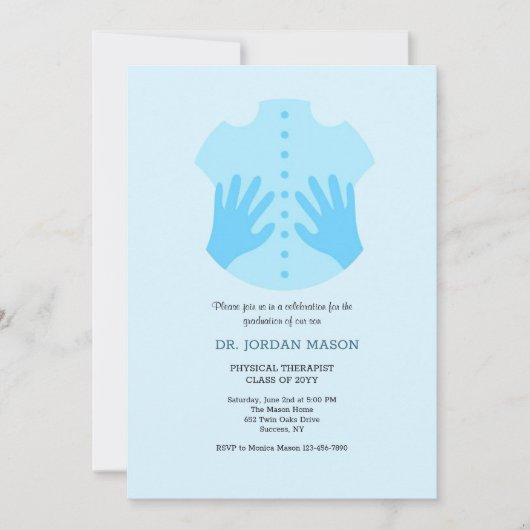 Fysieke Therapistische Afstuderen Uitnodiging (Voorkant)