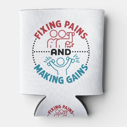 Fysieke therapistische fixeerpijnen en het maken v blikjeskoeler (Voorkant)