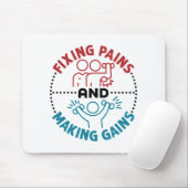 Fysieke therapistische fixeerpijnen en het maken v muismat (Met muis)