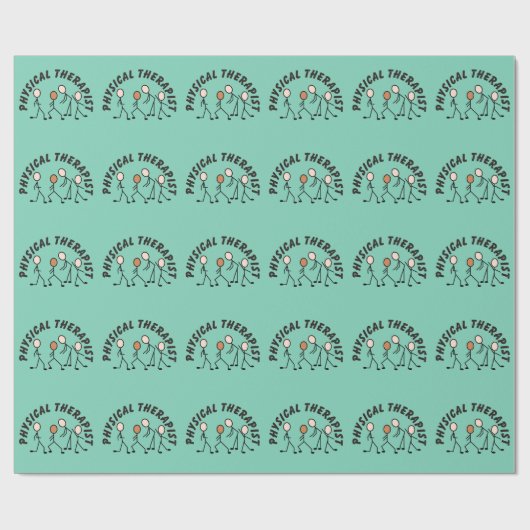 Fysieke Therapistische Gift Wrapping Paper Groen Cadeaupapier (Vlak)