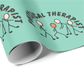 Fysieke Therapistische Gift Wrapping Paper Groen Cadeaupapier (Rol Hoek)