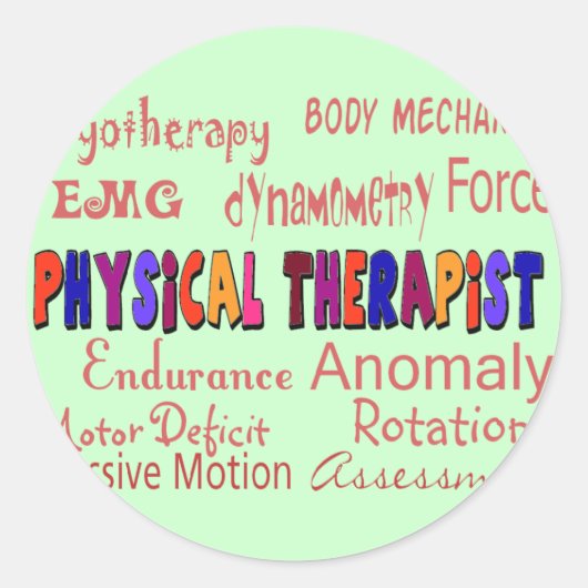 Fysieke Therapistische Terminologie - cadeaus Ronde Sticker (Voorkant)