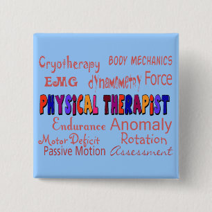 Fysieke Therapistische Terminologie - cadeaus Vierkante Button 5,1 Cm