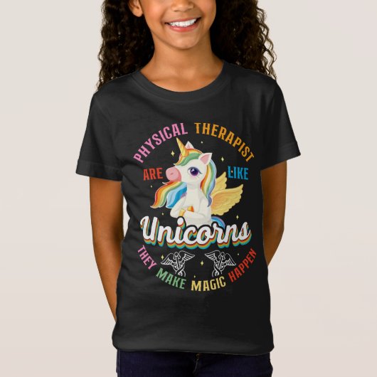 Fysieke Therapistische Therapie Assistant Unicorn T-shirt (Voorkant)
